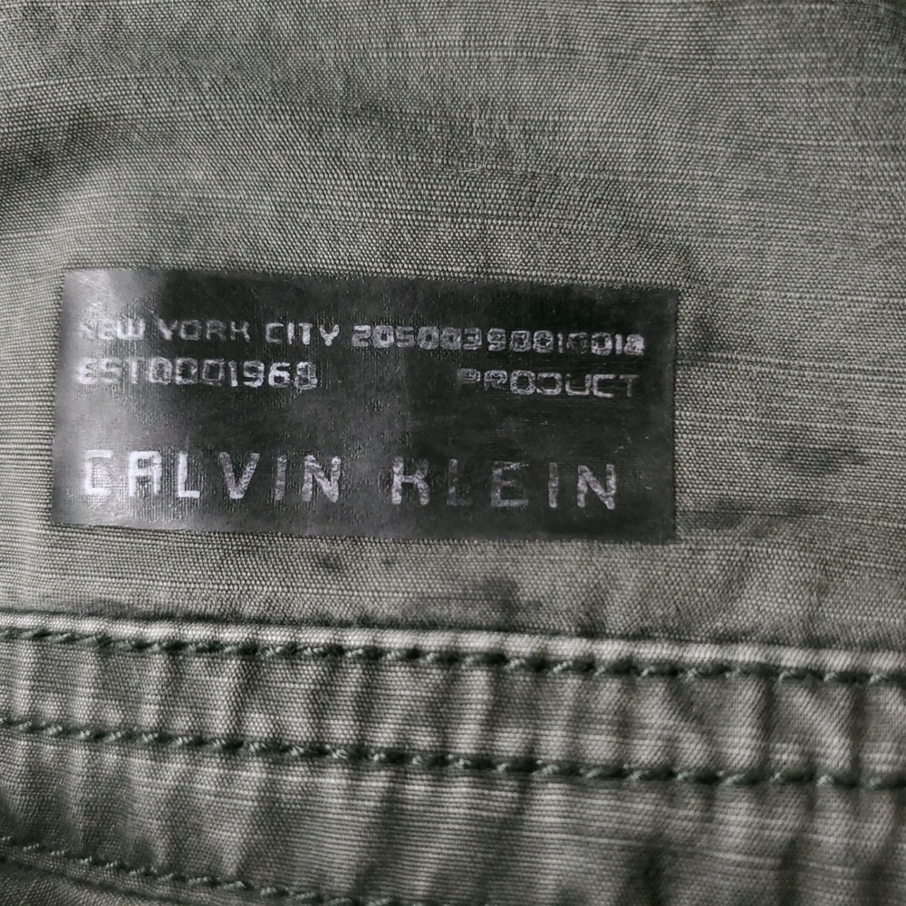 Calvin Klein Military Field Jacket Men XL Green Gorpcore Streetwear Utility - Picture 10 of 15